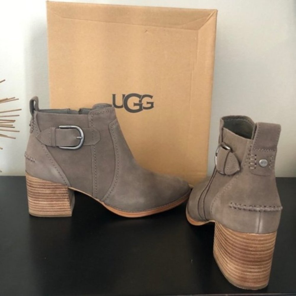 UGG Leahy Suede Ankle Boot, BROWN Size 12, NWT - Picture 11 of 14